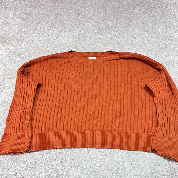 RVCA Sweater Women’s Orange Long Sleeve Pullover Size Small - Picture 9 of 10